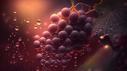 Goutte de vin rouge sur fond de lumière