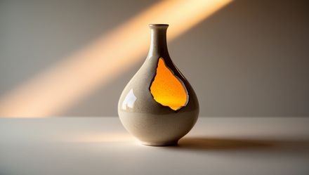 Vase brisé contenant de la lumière